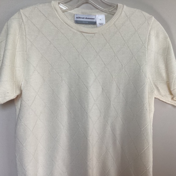Alfred Dunner Diamond Pointelle Shortsleeved Sweater - PL - Picture 3 of 7